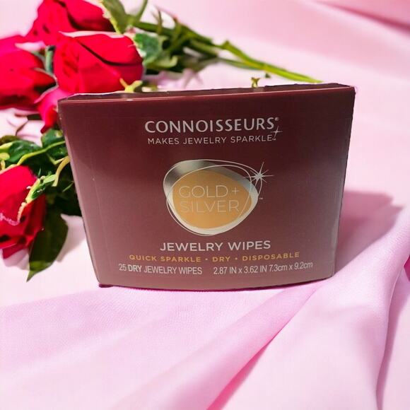 Connoisseurs Jewelry Wipes & Cloth Set – 2 Packs (50 Wipes) + Polishing Cloths - Picture 2 of 9
